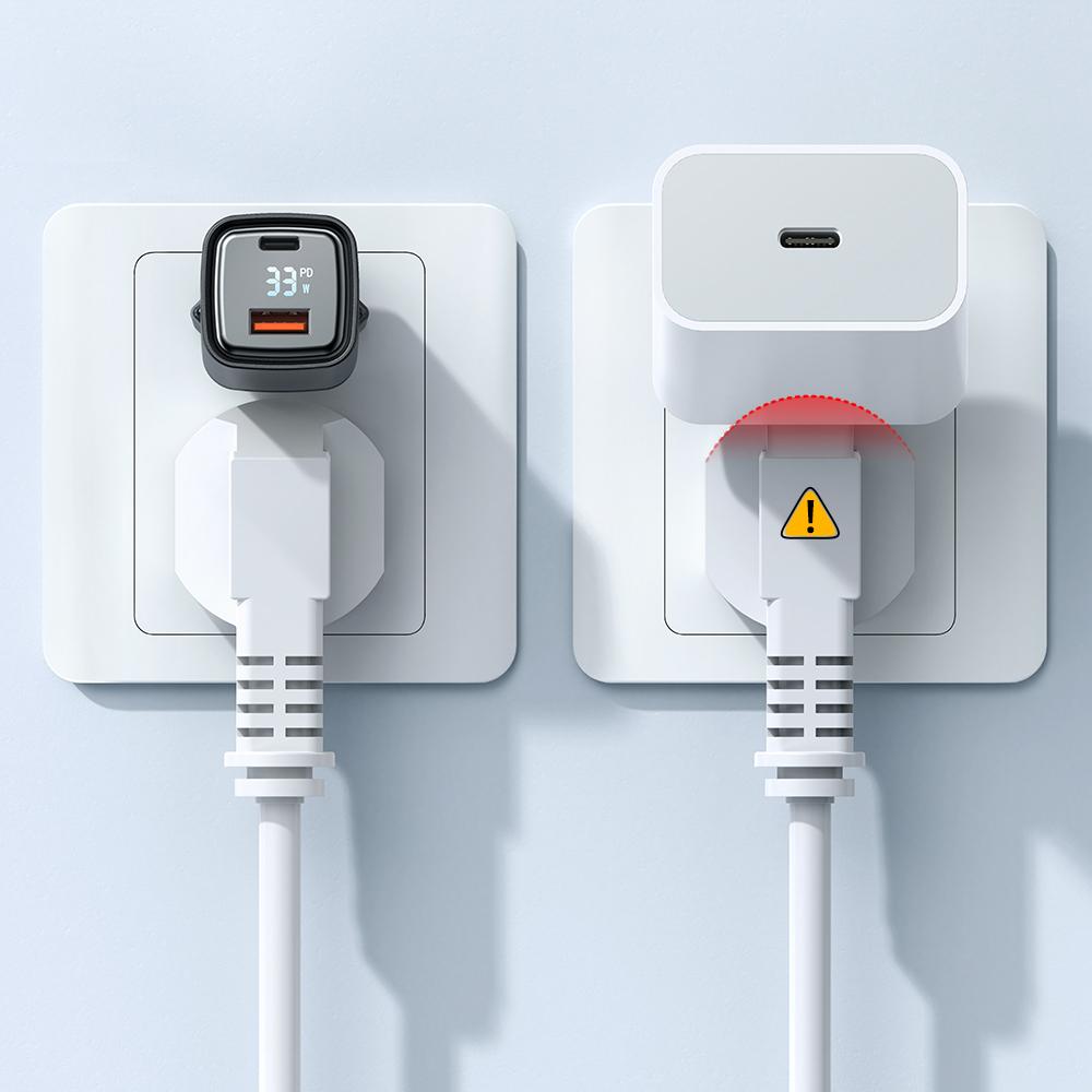 Usb/Usb-C Charger, Nano, With Display, Gan 33W Pd, Mcdodo