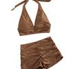 1011 new sexy dark seaside hot spring vacation split swimsuit INS waist European and American style hot spring must