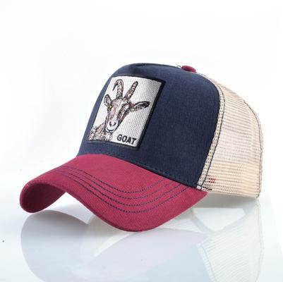 Fashion Baseball Cap Men Women Snapback Hip Hop Bone Bill Goat Embroidery Streetwear Trucker Hats Breathable Mesh Black Hat