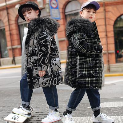 Winter Boy Down Jacket Waterproof Shiny Thicken Warm Boy Outerwear Coat Boy Parkas Outfit