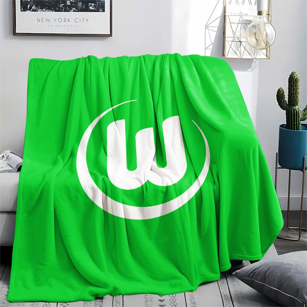 Coperta in Flanella Stampata VfL Wolfsburg, Alta qualità Confortevole per Tutte le Stagioni, Decorazione per la Casa, Calore e Comfort, Perfetta per Regali di Natale