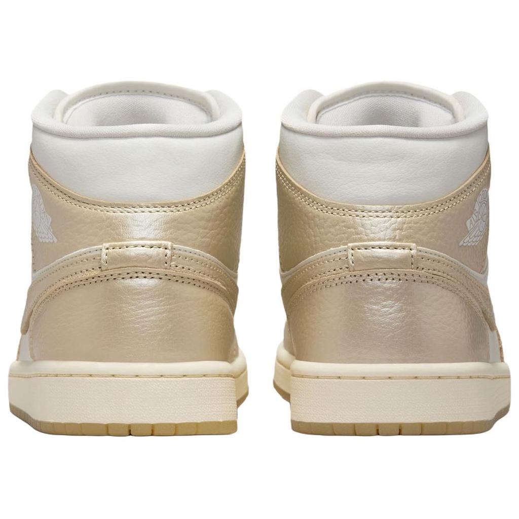 Air Jordan 1 Mid Hoops Złoty Zestaw Damskie Trampki Sail Pale-Ivory Team-Gold HV5159-100