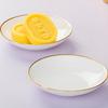 10-Pack Gold Rim Ceramic Sauce Dishes
