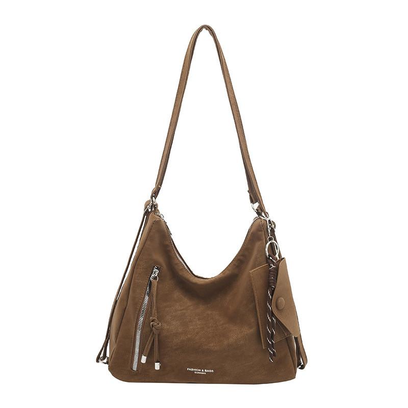 Vintage Fashion Pu Tote Bag With Double Shoulder Straps For Daily Use