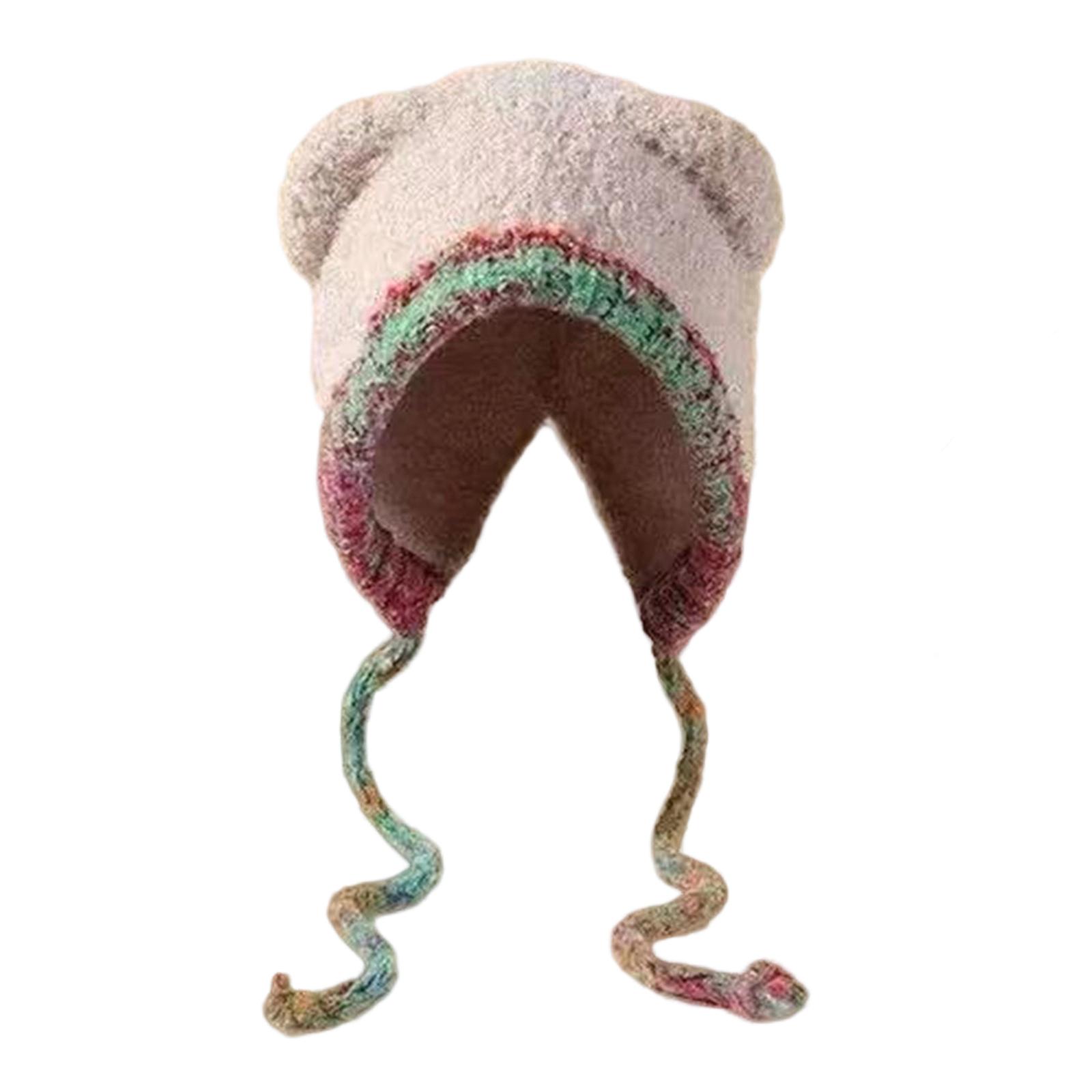 

Women s Lace Plush Hat, Women s Thick Toe Cap, Yarn Knitted Hat One Size