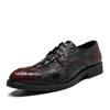 Crocodile Pattern Men Leather Casual Shoes Thick Platform Business Shoes Sneakers Outdoor Male Derby Shoes Formal Dress Footwear