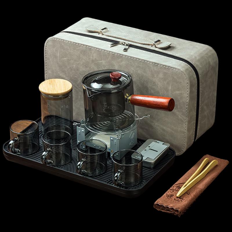 Wo Ding Coarse Pottery Kung Fu Travel Tea Set