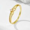 S925 Sterling Silver Infinity Number 8 Ring for Women, European-American Style, Diamond-Accented Fashion.