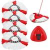 4pcs Microfiber Replacement Mop Head+1 Mop Head Compatible with Vileda 2-in-1 Turbo Mop,O-Cedar
