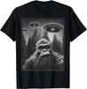 CAT Funny Graphic Tee For Men Women Bigfoot Sasquatch Alien UFO Unisex T-Shirt