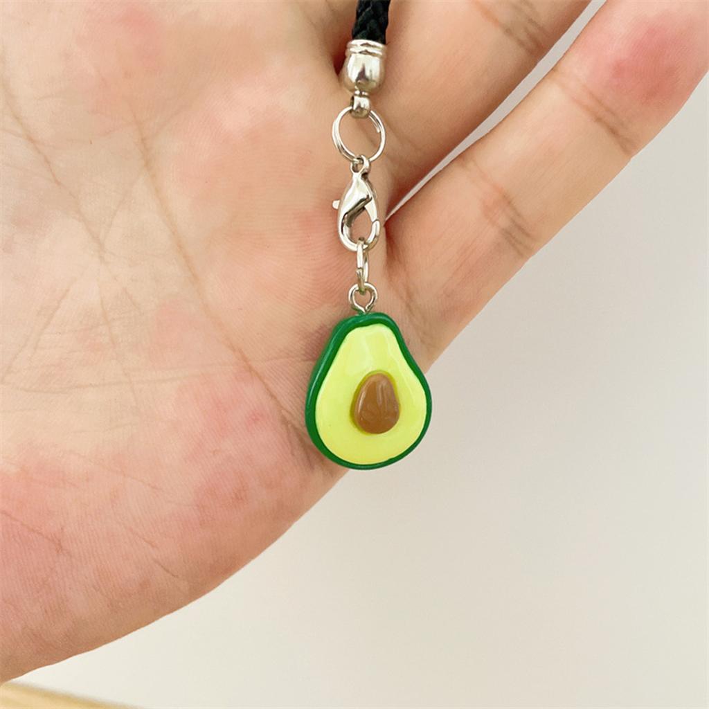 Fashion Phone Charm Avocado Bag Pendant Elegant Fruit Keychain Backpack Keyring Accessory for Personalized Decoration