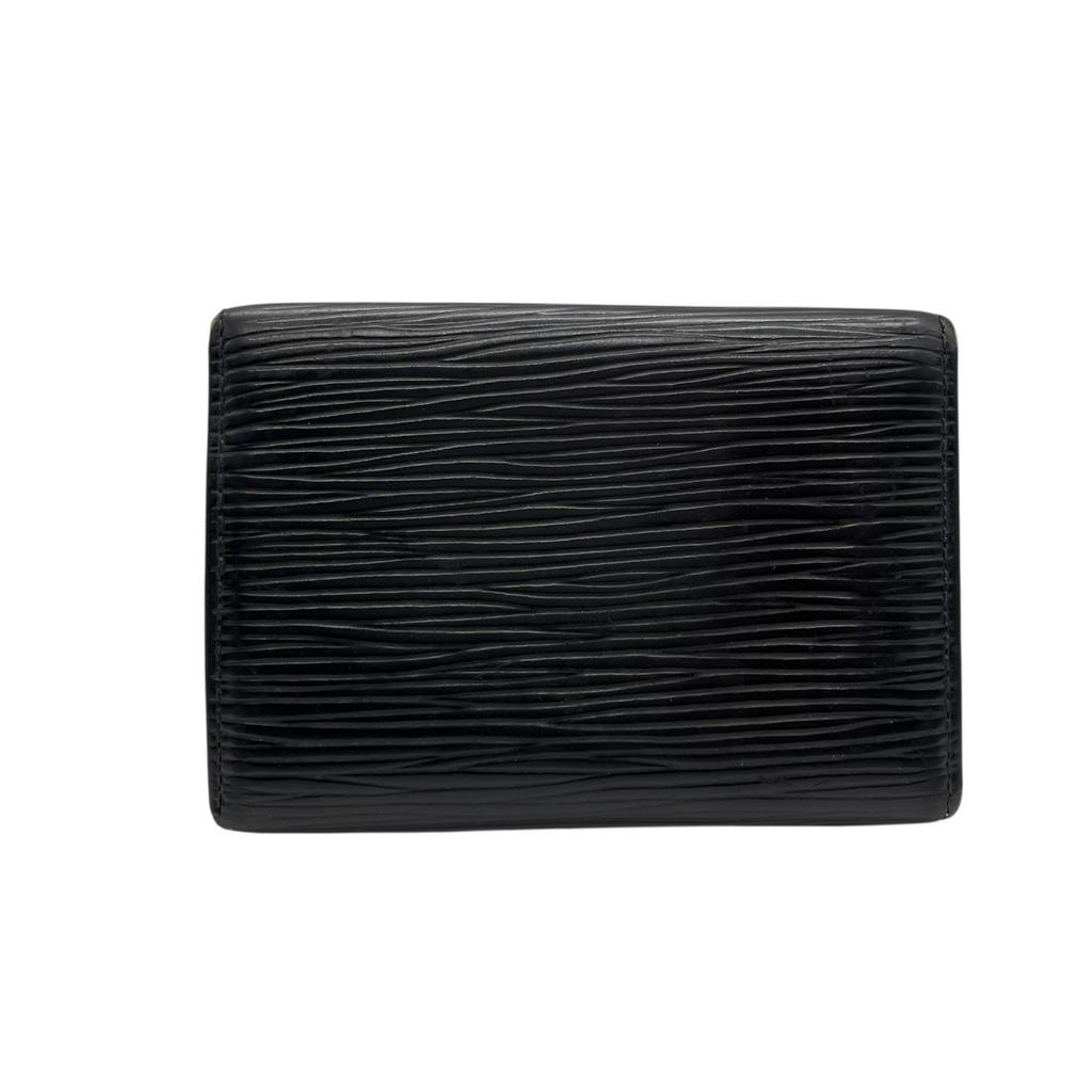Used LOUIS VUITTONKey Holder  Black Leather Unisex