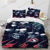 Art Style Unique Drum Kit Music Instruments Guitar Bedding Set Queen/King Size Duvet Cover Comforter Soft Bed Sheet Set Decor