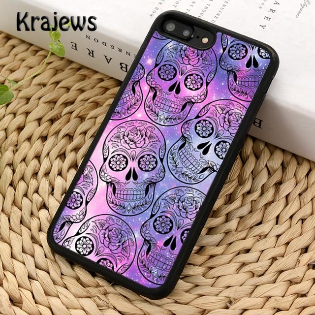 Krajews Mexican Sugar Skull Soft Phone Case Cover For iPhone 17 Air 16 15 14 plus 11 12 13 pro max coque Shell Fundas