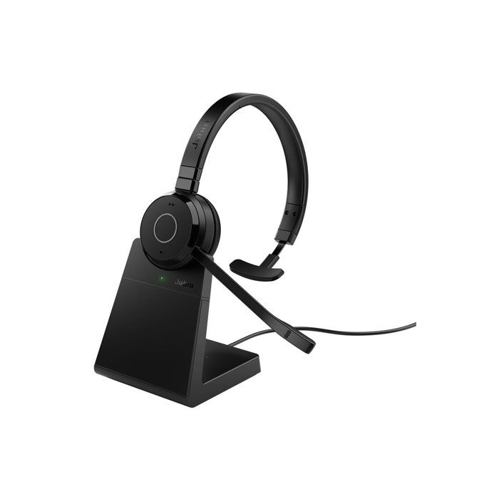Casque stéréo sans fil - Jabra - Evolve 65 Te Link MS - Autonomie 12h - Portée 30m - Certifié Microsoft Teams