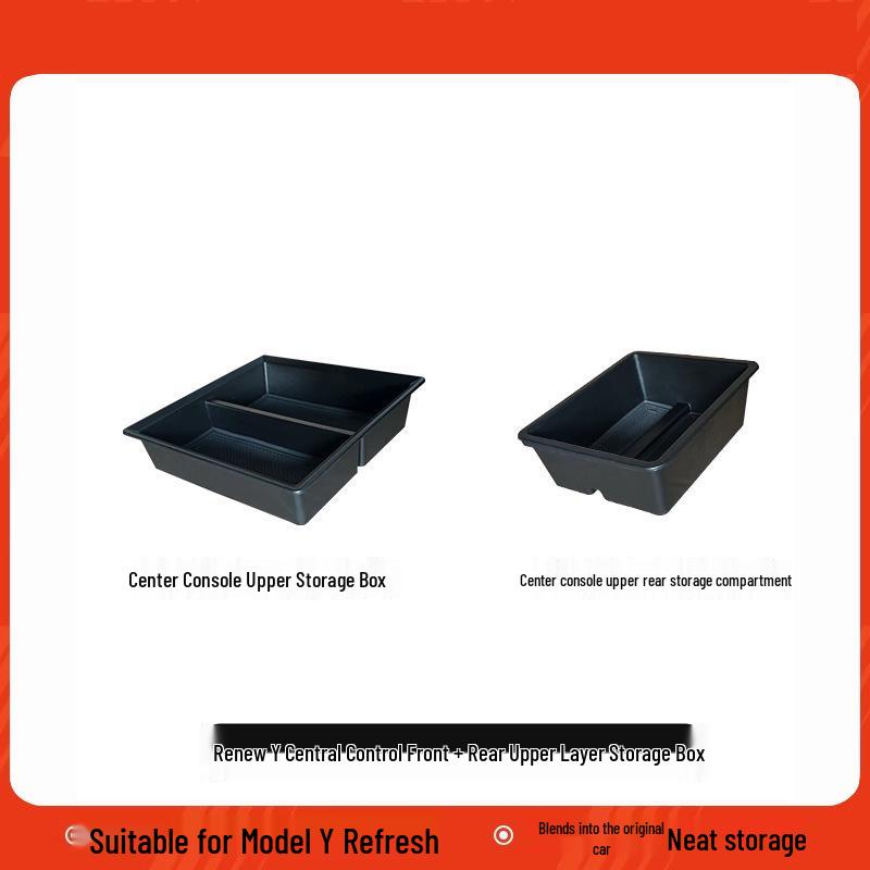 Tesla Model Y Mittelkonsolen-Aufbewahrungsbox - Aufgearbeitetes Innenraumzubehör
