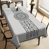 Black White Bohemian Style Tablecloth for Table Decor Elegant Mandala Flowers Striped Polyester Table Cloth Holiday Party Decor