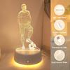 USB Football Player 3D Night Light, Monochrome LED Light, Bedroom Atmosphere and Home Decoration, Football Fans, Holiday Gifts