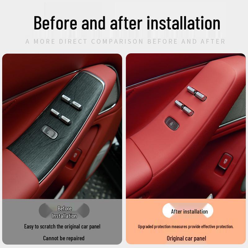 AITO M7 Car Door Button & Window Panel Silicone Protection Pad (Fits 26 Models)