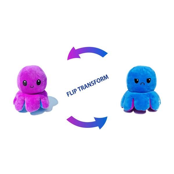 

Double-sided octopus doll reversible inverted attachment doll 20cm 30cm 40cm key ring, 30cm large purple/dark blue, Popular toys for Korean children