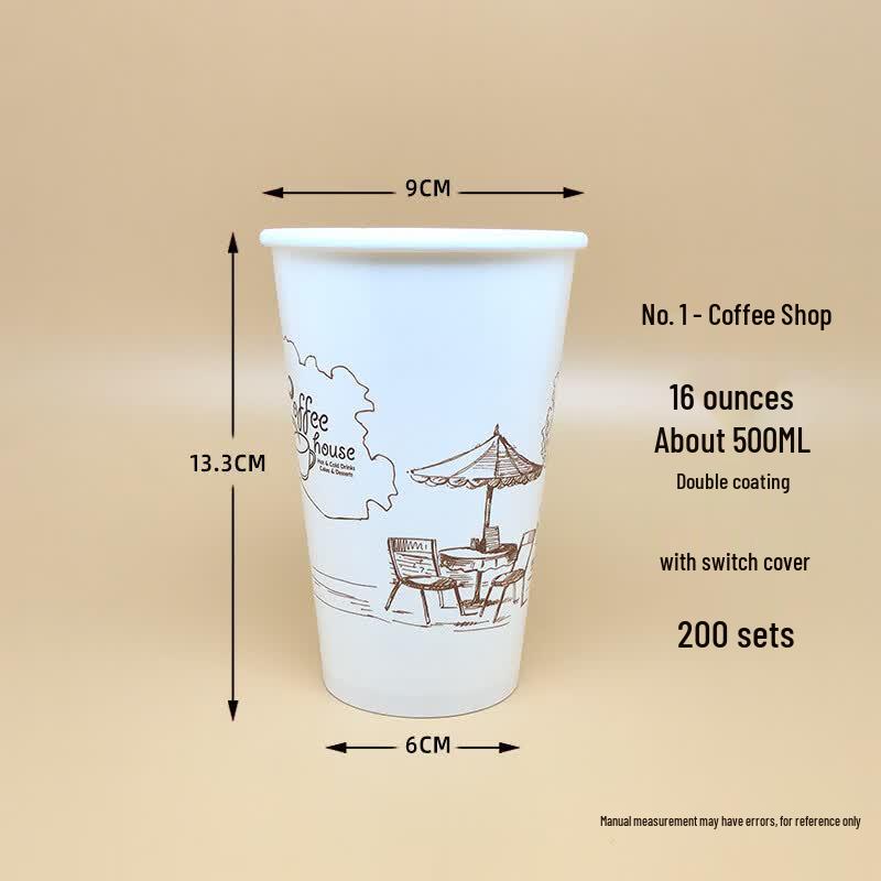 

Disposable Paper Cups with Switch Lids
