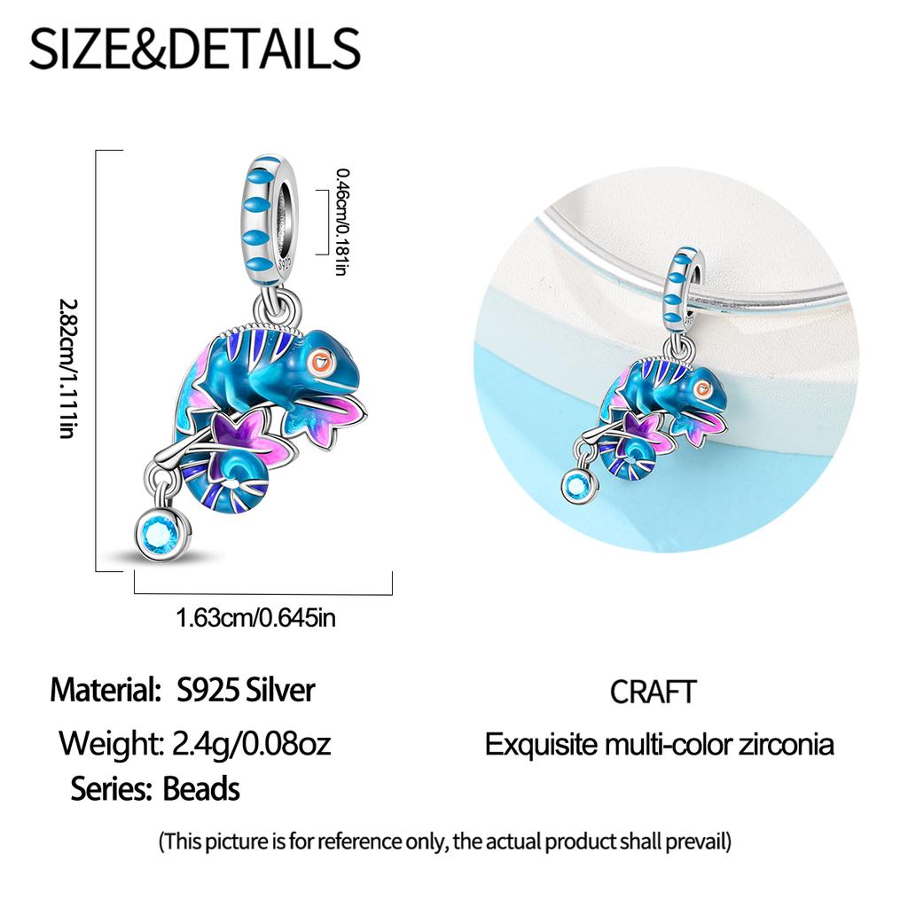 Fire Dragon Charms Bead Copper Chameleon Dangle Pendant Fit Bangle Bracelet Necklace Diy Jewelry