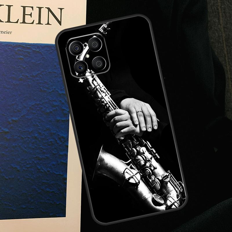 Saxophone Music Case For Honor 200 Pro X9b X9a X8b X8a X8 X9 X9c 50 70 90 Lite Honor Magic 7 5 6 Pro Cover