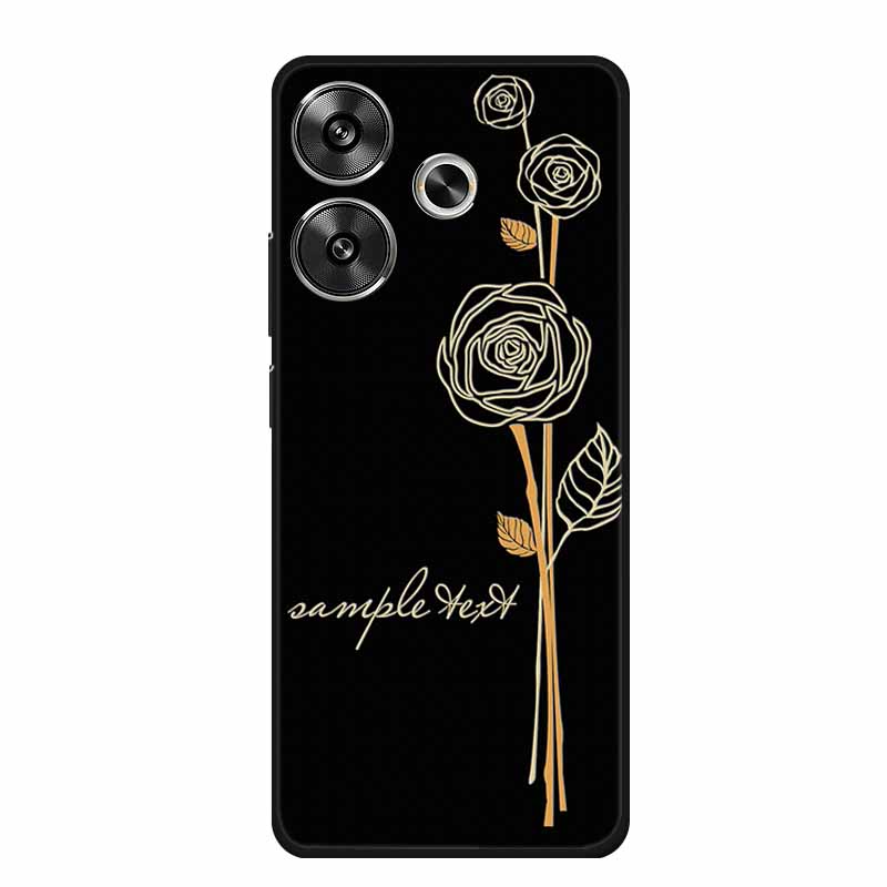 3D Embossed Case For Xiaomi Poco M6 4G Phone Case M 6 Plus Flowers Silicone Soft Coque For Xiaomi Redmi 13 13x Back Cover Case