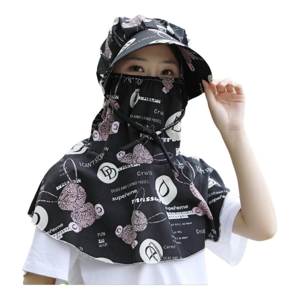 Fashion Quick Dry Face Mask Sun Hat Anti Uv Breathable Fisherman Hat Wide Brim Adjustable Tea Picking Work Hat Summer