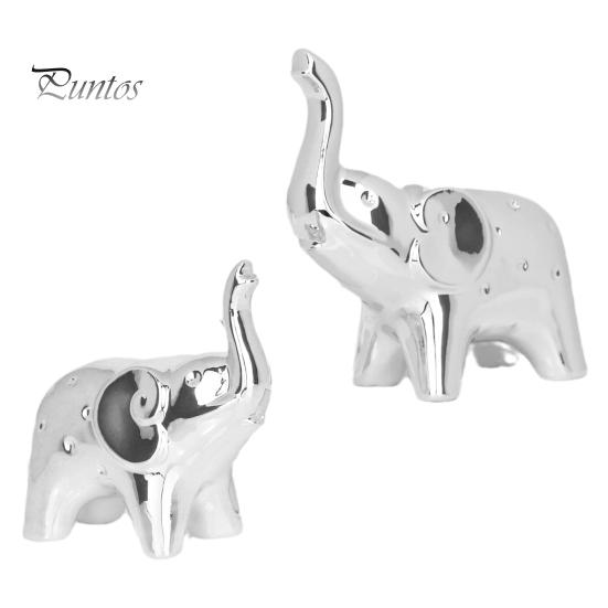 

1 пара статуй слона, домашний декор, керамические фигурки слонов, настольная скульптура слона для офиса, книжной полки, гостиной set серебряный