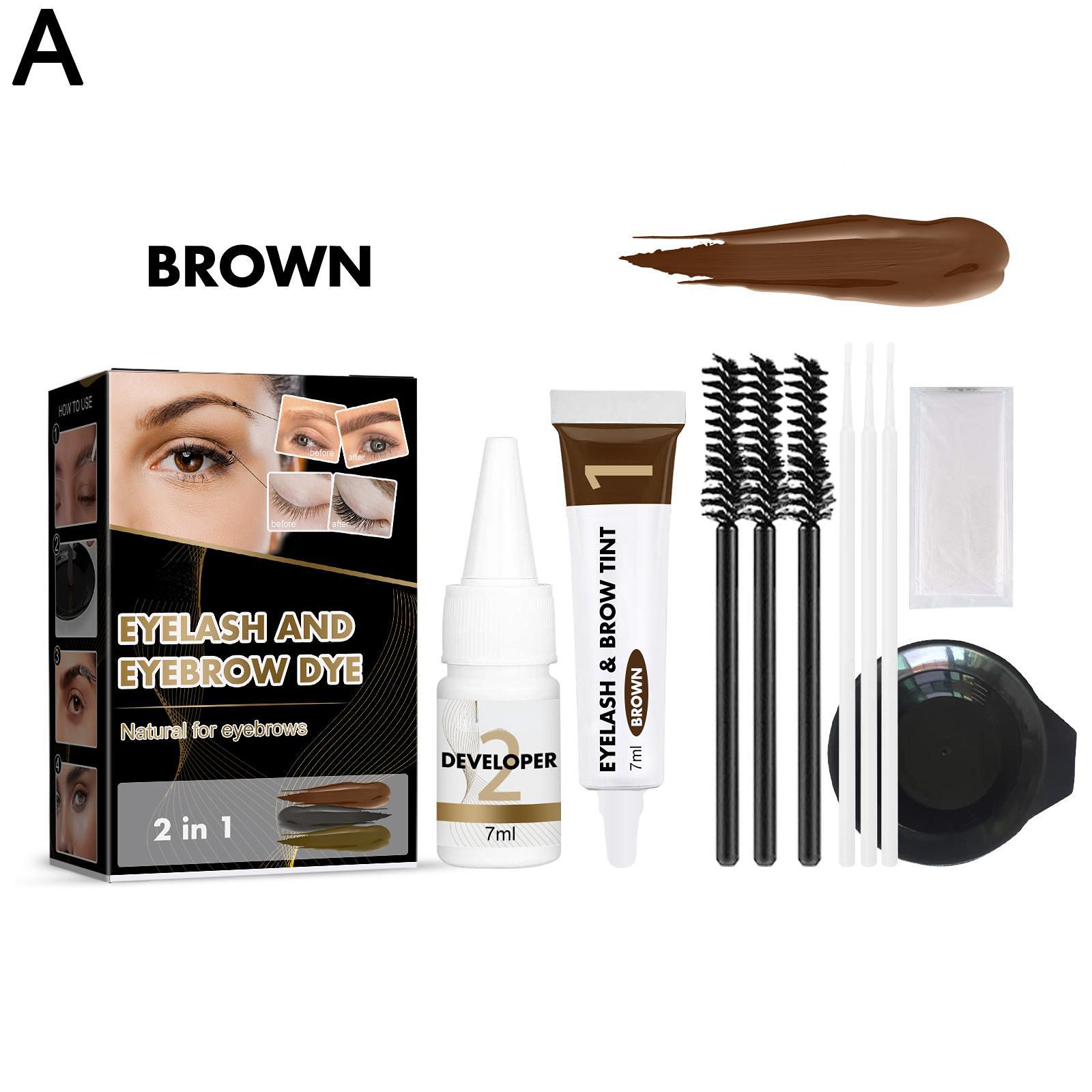 

Краска для ресниц и бровей, набор оттенков, профессиональное окрашивание ресниц, макияж глаз, лифтинг, очаровательный набор для бровей, настройка бровей коричневый