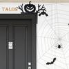 1/3Pcs Halloween Door Frame Decoration Wooden Black Broom Witch Skeleton Pumpkin Silhouette Door Corner Sign Front Door Edge Topper Sitter Ornament