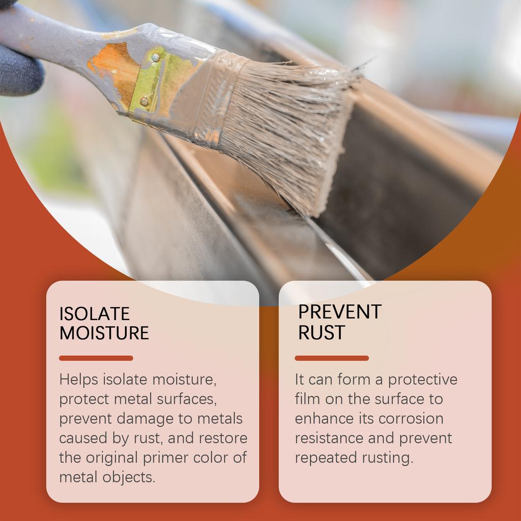 Paint Rust Inhibitor with Brush Rust Remover Derusting Agent Rust Renovator Anti-corrosion Metal Iron Powder Cleaning Car Care