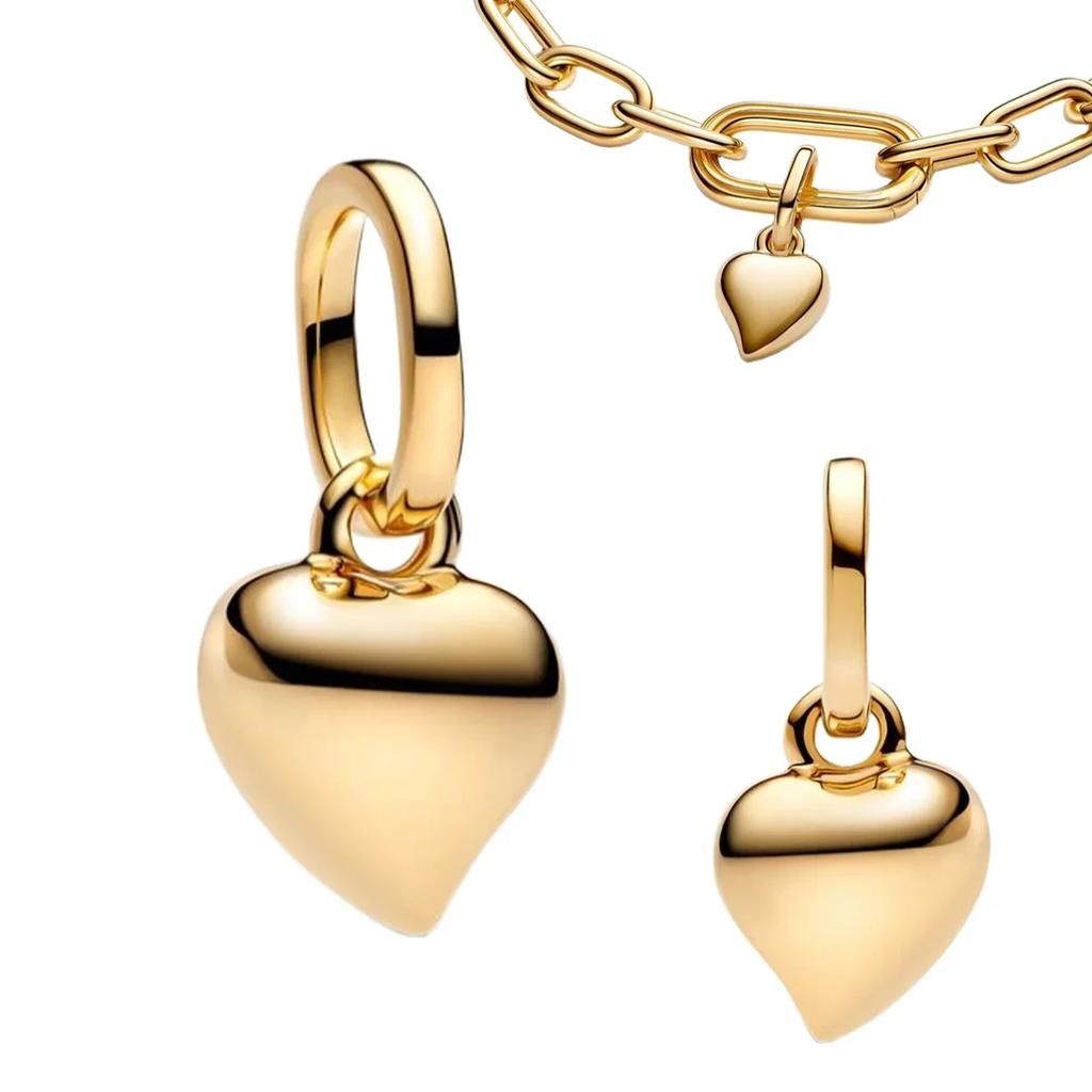 Original Copper Colorful Charms Snowflake Heart Lock Key Earrings Beads For Necklace Diy Bracelet Present Jewellery