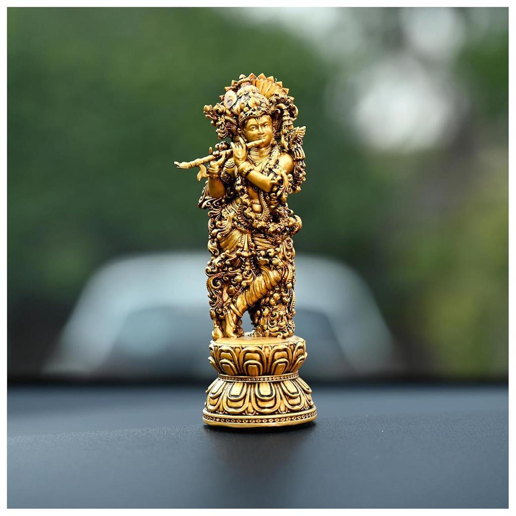 Krishna Ji Murti Krishna Idol Bansuri Krishna Statue Nand Gopal Krishna for Car Dashboard Home Decor Gifting Item
