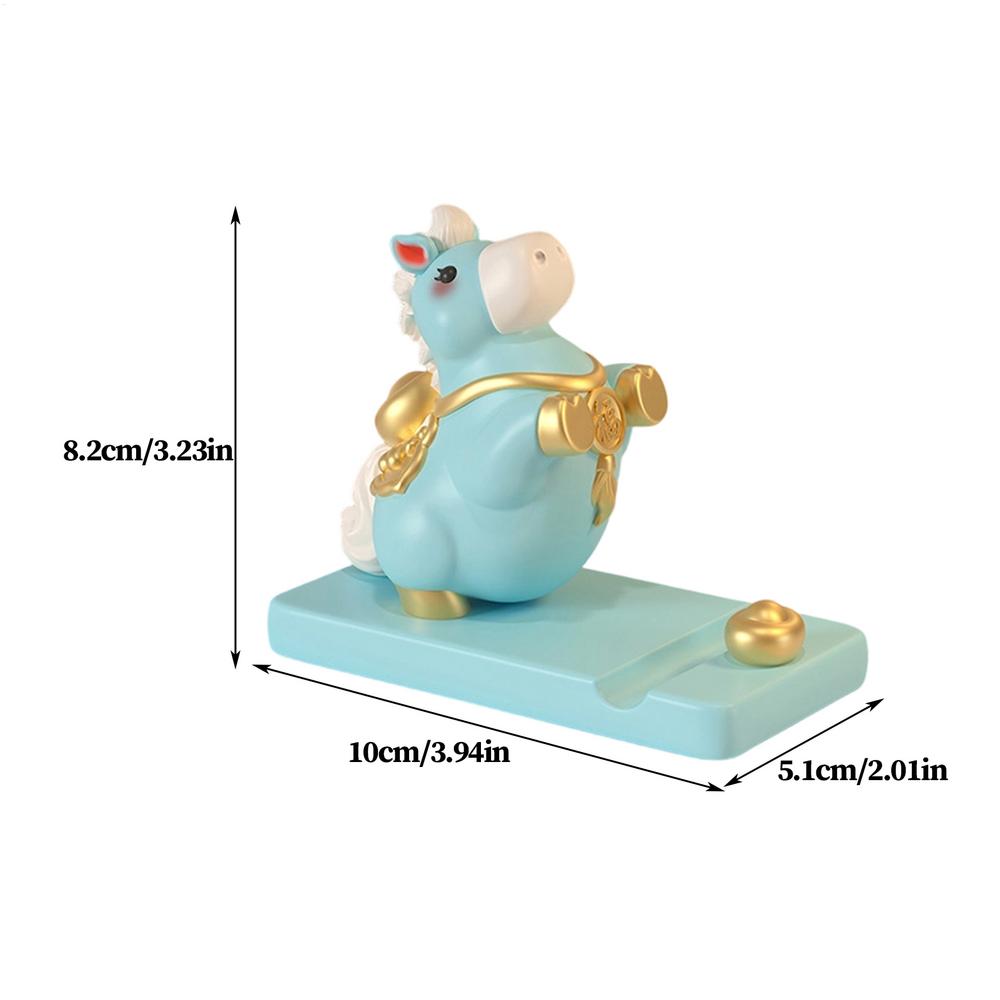 Horse Design Phone Stand Cute Cellphone Holder Wealth Blessing Decoration for Girls Women Home Vanity Office Desk New Year Gift