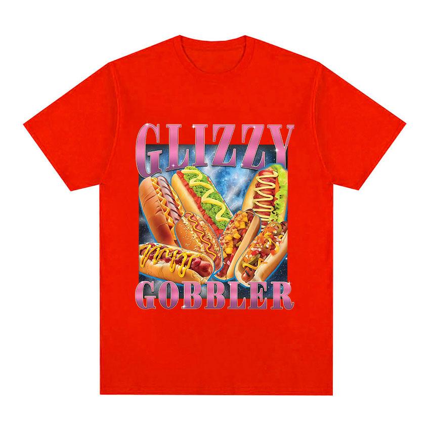 Glizzy Gobbler Funny Dog Meme Graphic T-shirt Men Women Humor Style Short Sleeve Tee Shirt Fashion Oversized Cotton T Shirts