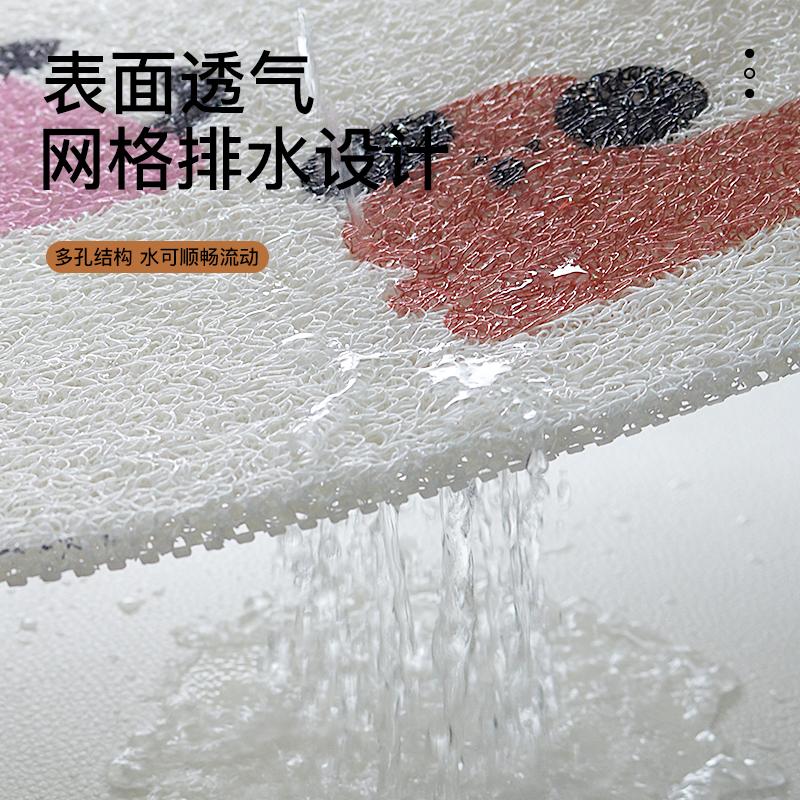 Bathroom Floor Mat Cartoon Wind Silk Ring Non-Slip Mat Shower For The Elderly And Children Bath Floor Mat Anti-Drop Mat Can Be