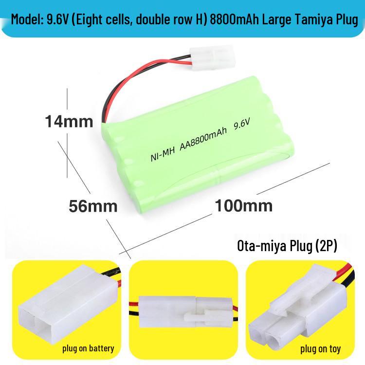 Ni-MH AA Rechargeable Battery Pack for Remote Control Cars: 3.6V To 12V