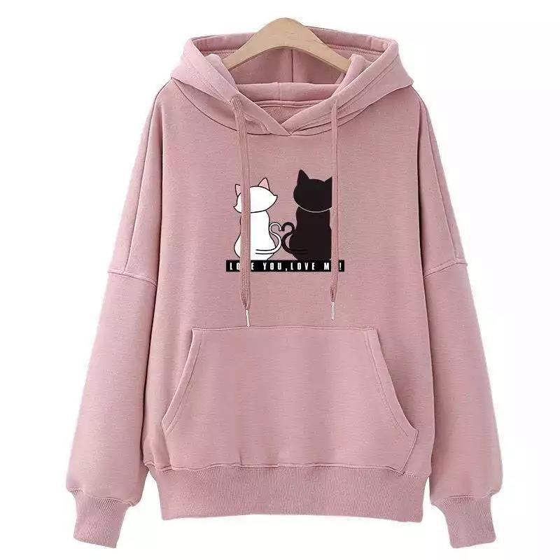 Stylish Loose Printed Top Casual Simple Comfortable Hoodies Sweatshirts Women’s