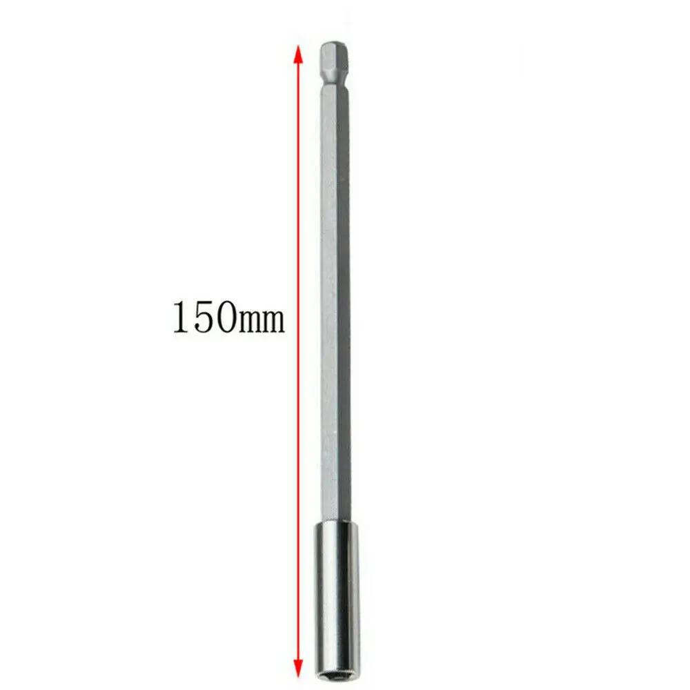 1/4" 60/75/100/150 mm Hexagon Magnetic Sockets Screw Drill Bits Extension Quick Change Shank Long Handle Screwdriver Tip Holder