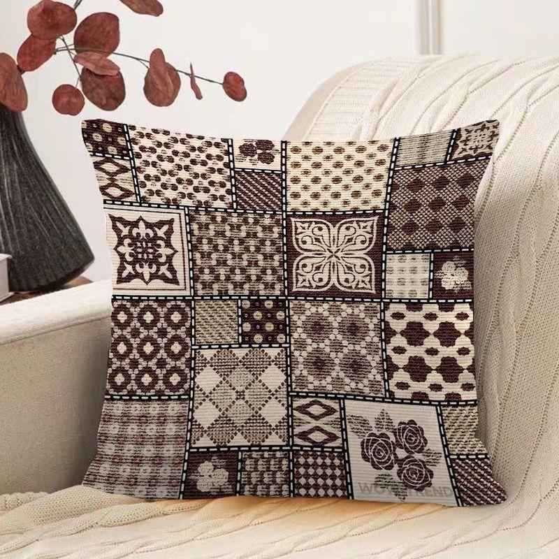 Bohemian Ethnic Style Pillow Colorful Retro Geometric Print Pillow Famous Hotel Inn Sofa Square Pillow