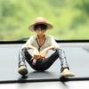 Hot Anime One Piece Figures Boa Hancock Sitting Posture Swimsuit Luffy Instant Noodles Car Decoration PVC Model Doll Toy