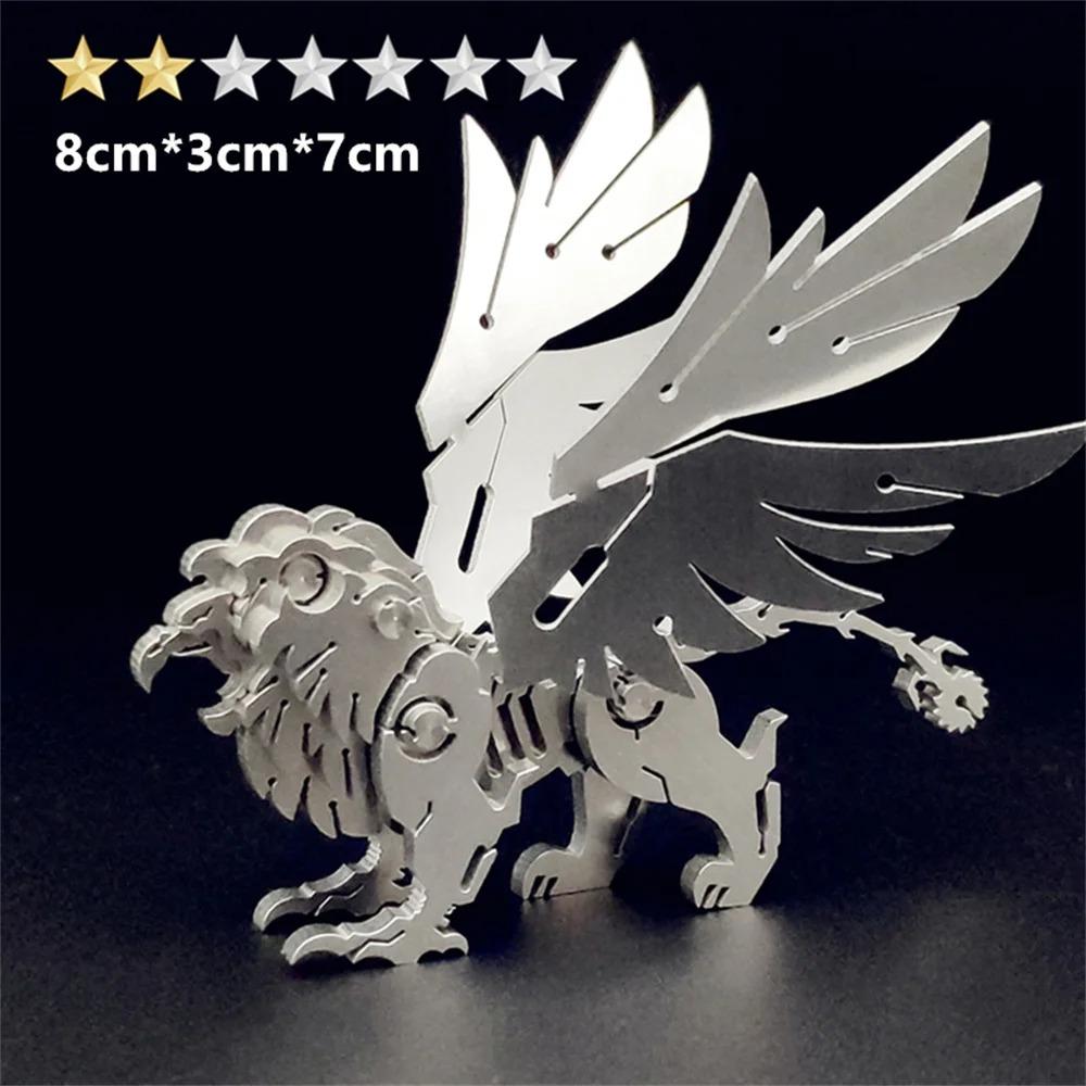 Microworld 3D Metal Animal Puzzle Games Steel Warcraft DIY Kits Detachable Jigsaw Birthday Gifts Toys For Home Decorative