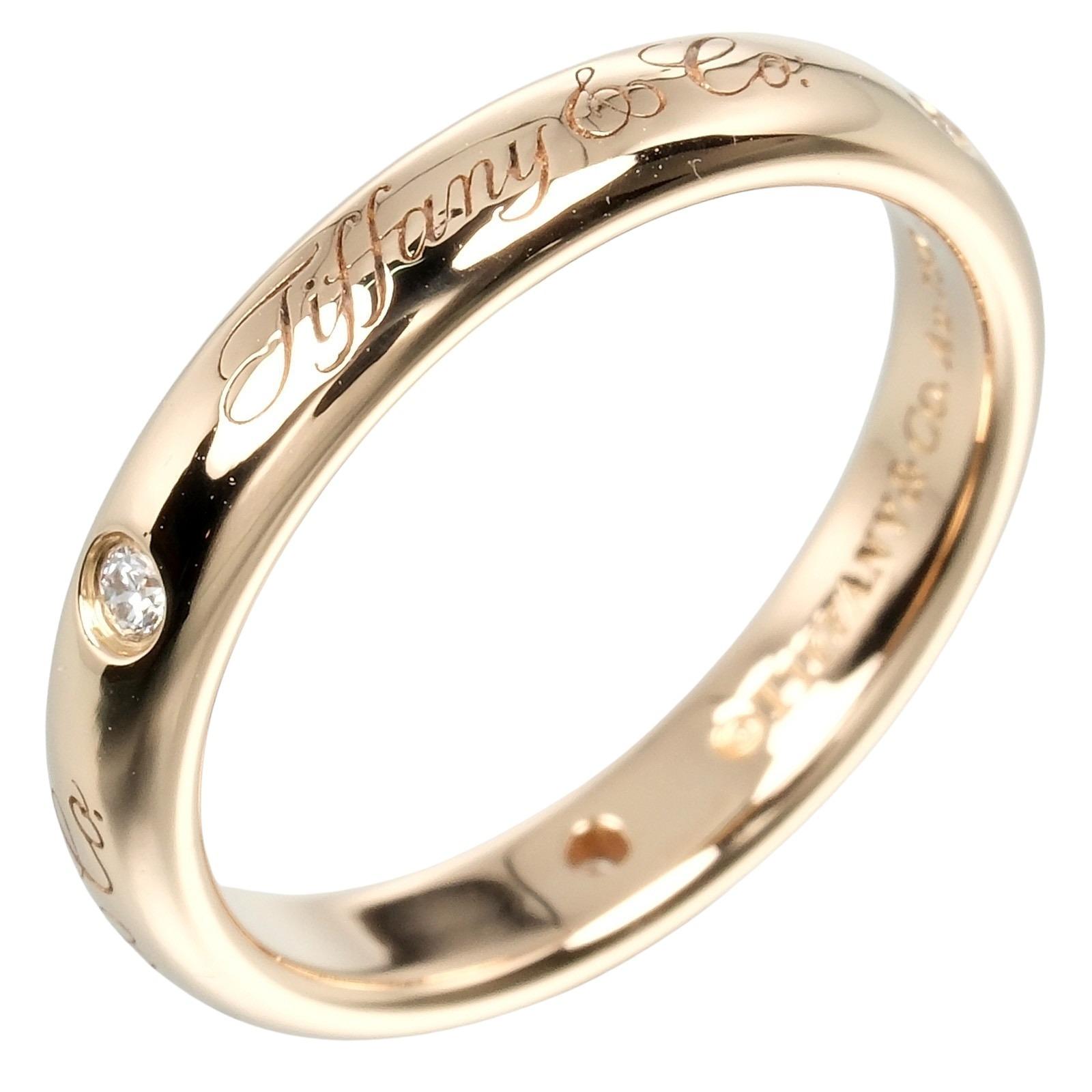

TIFFANY&Co. Нотатки Кільце Lucida З рожевого золота 18 карат/діамант #3.3(Розмір США) 2.7г Жіночий Вживаний