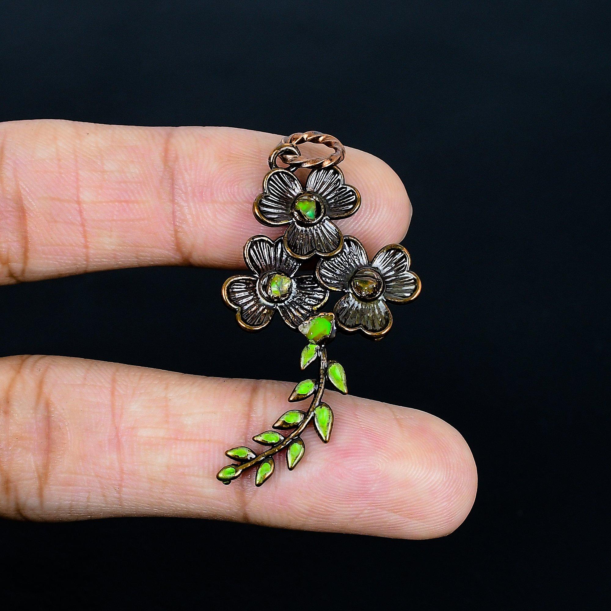 

Peridot Pendant Gemstone Jewelry, Copper Electroformed Pendant, Handmade Jewelry Birthstone Pendant, Gift For Him 2.55 Inches