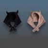 Breathable Head Cover with Button for Outdoor Sports Adjustable Hat with Horn Moisture Wicking Hat for Outdoor Activity