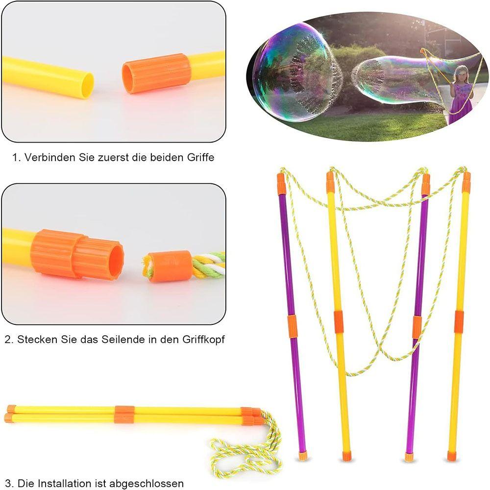 

Double-pole Bubble Rop Detachable Playing Bubble Tools Funy Colorful Bubble Show Props