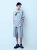 Luvm Wide Bermuda Pants For Men_Melange Gray