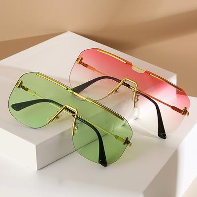 Nuovi Occhiali da Sole Senza Montatura Europei e Americani per Uomo Occhiali da Sole di Lusso Donna Moda Vintage Occhiali da Sole UV400 Gafas
